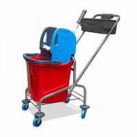 фото Уборочная тележка одноведерная Grass IT-0495 1х25 л, каркас хром
