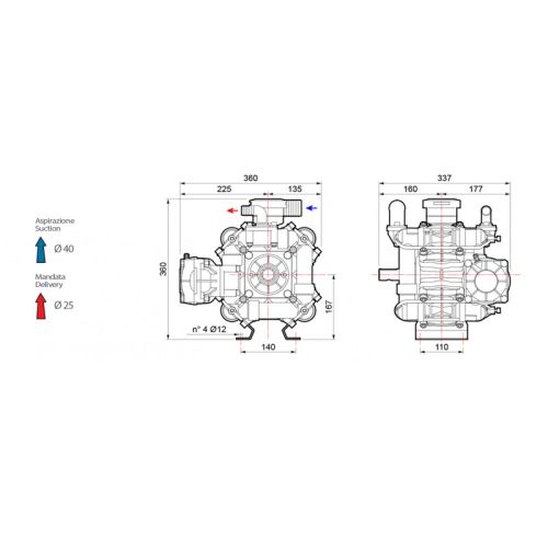 картинка Насос мембранный Comet BP171 (162 л/мин; 20 бар) фото 4 картинка Насос мембранный Comet BP171 (162 л/мин; 20 бар) фото 4