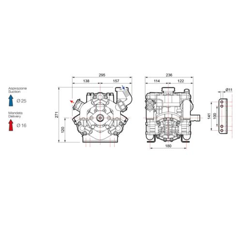 картинка Насос мембранно-поршневой Comet P36/15 (32,4 л/мин; 15 бар) фото 3 картинка Насос мембранно-поршневой Comet P36/15 (32,4 л/мин; 15 бар) фото 3