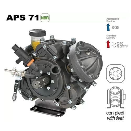 картинка Насос мембранный Comet APS 71 (67,2 л/мин; 50 бар) элемент соединительный под 6 болтов фото 5 картинка Насос мембранный Comet APS 71 (67,2 л/мин; 50 бар) элемент соединительный под 6 болтов фото 5