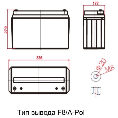 фото Свинцово-кислотная батарея Ventura GT 12 145 M8 фото 2 Свинцово-кислотная батарея Ventura GT 12 145 M8 фото 2