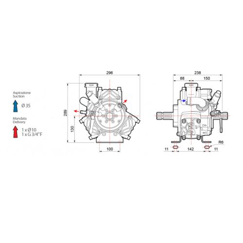 картинка Насос мембранный Comet APS 51 (50,7 л/мин; 40 бар) фото 2 картинка Насос мембранный Comet APS 51 (50,7 л/мин; 40 бар) фото 2